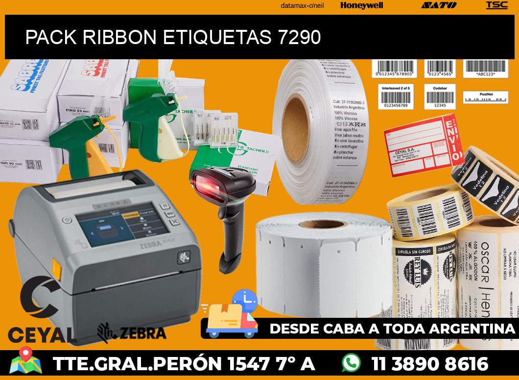 PACK RIBBON ETIQUETAS 7290