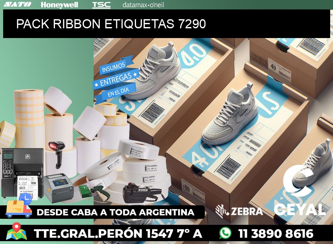 PACK RIBBON ETIQUETAS 7290