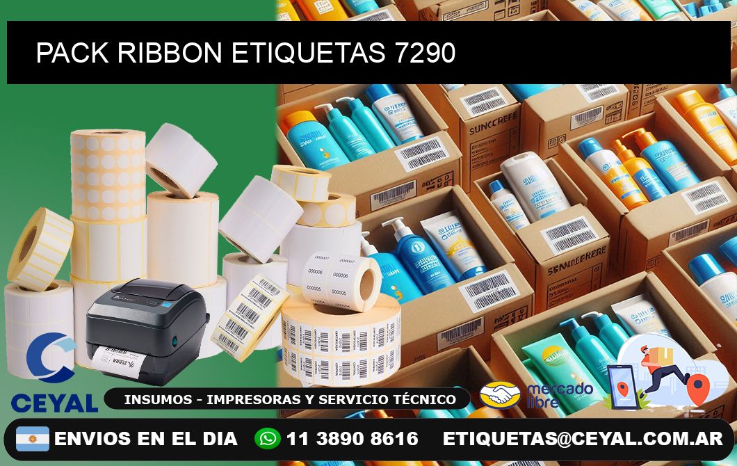 PACK RIBBON ETIQUETAS 7290