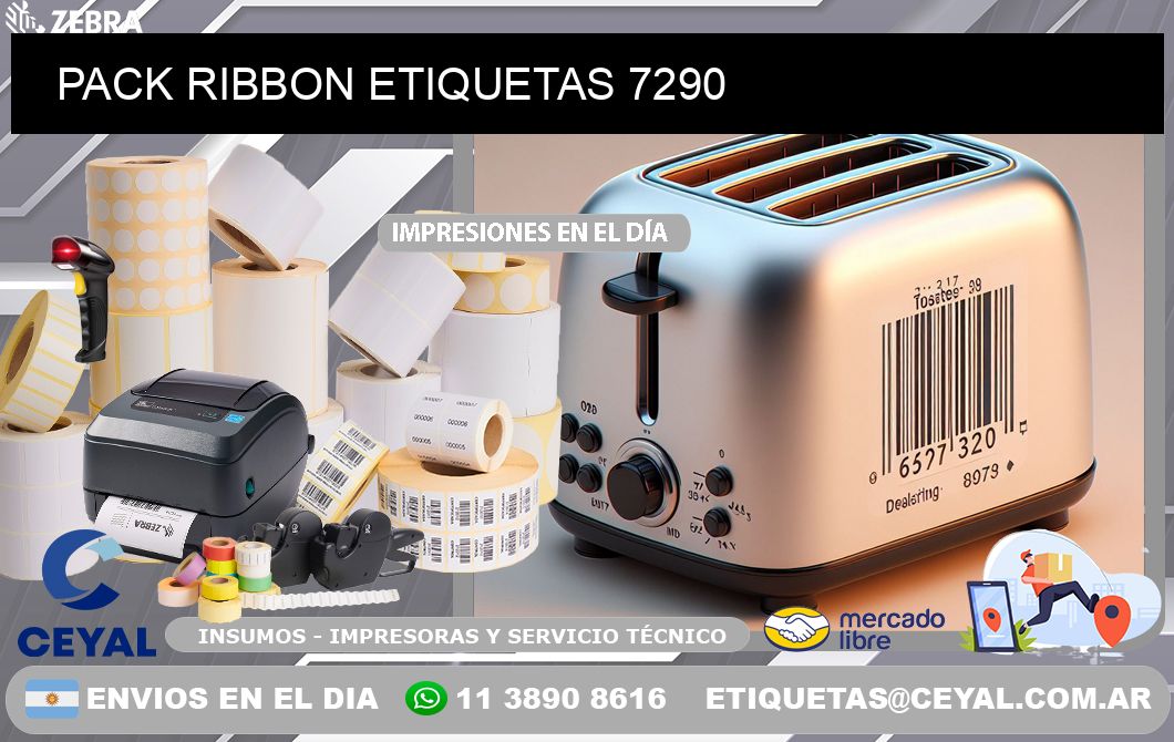 PACK RIBBON ETIQUETAS 7290