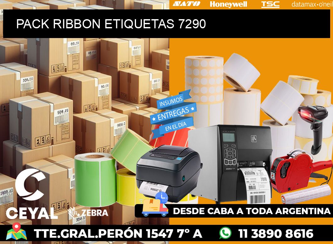 PACK RIBBON ETIQUETAS 7290