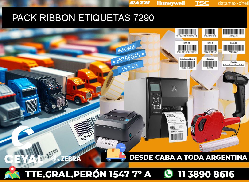 PACK RIBBON ETIQUETAS 7290