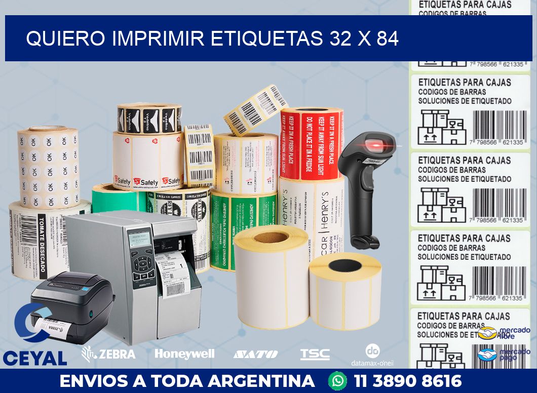 QUIERO IMPRIMIR ETIQUETAS 32 x 84