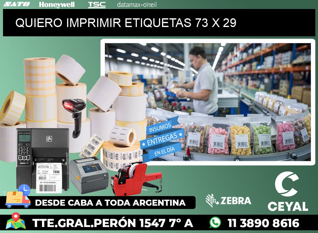 QUIERO IMPRIMIR ETIQUETAS 73 x 29