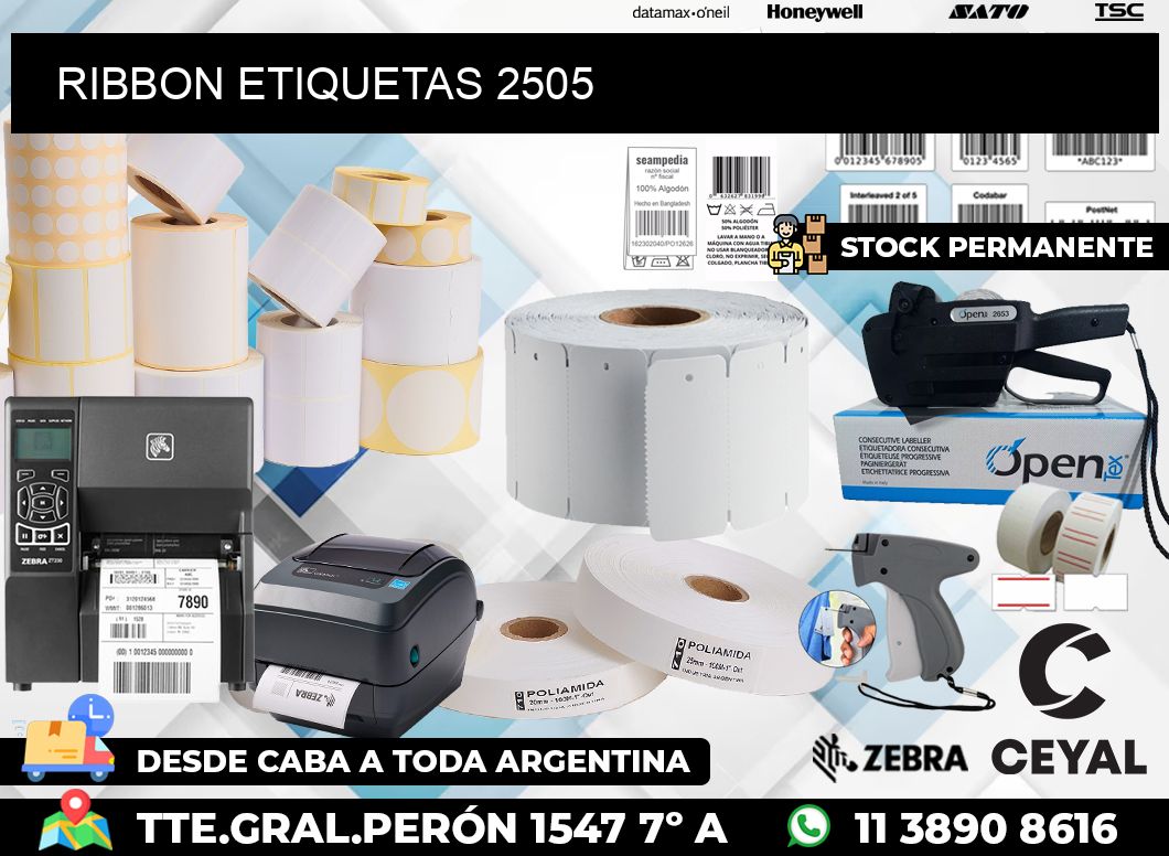 RIBBON ETIQUETAS 2505