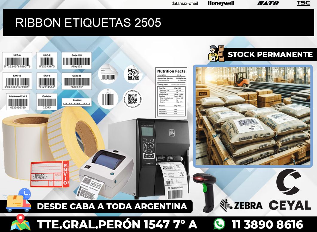 RIBBON ETIQUETAS 2505