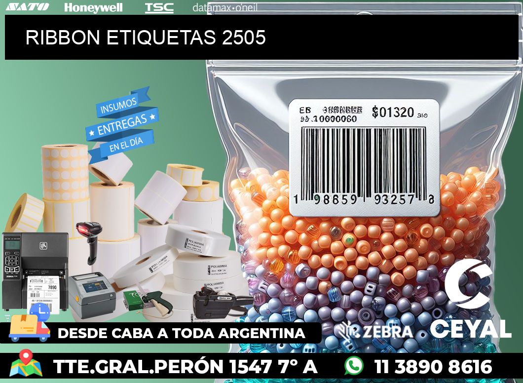 RIBBON ETIQUETAS 2505