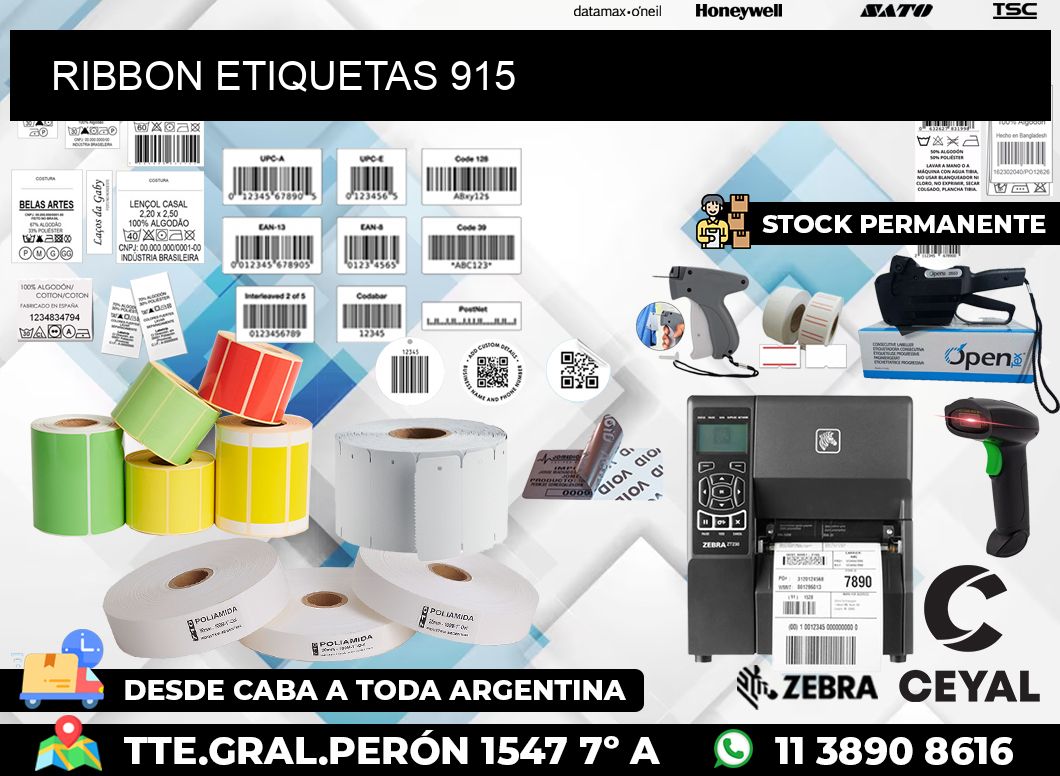 RIBBON ETIQUETAS 915