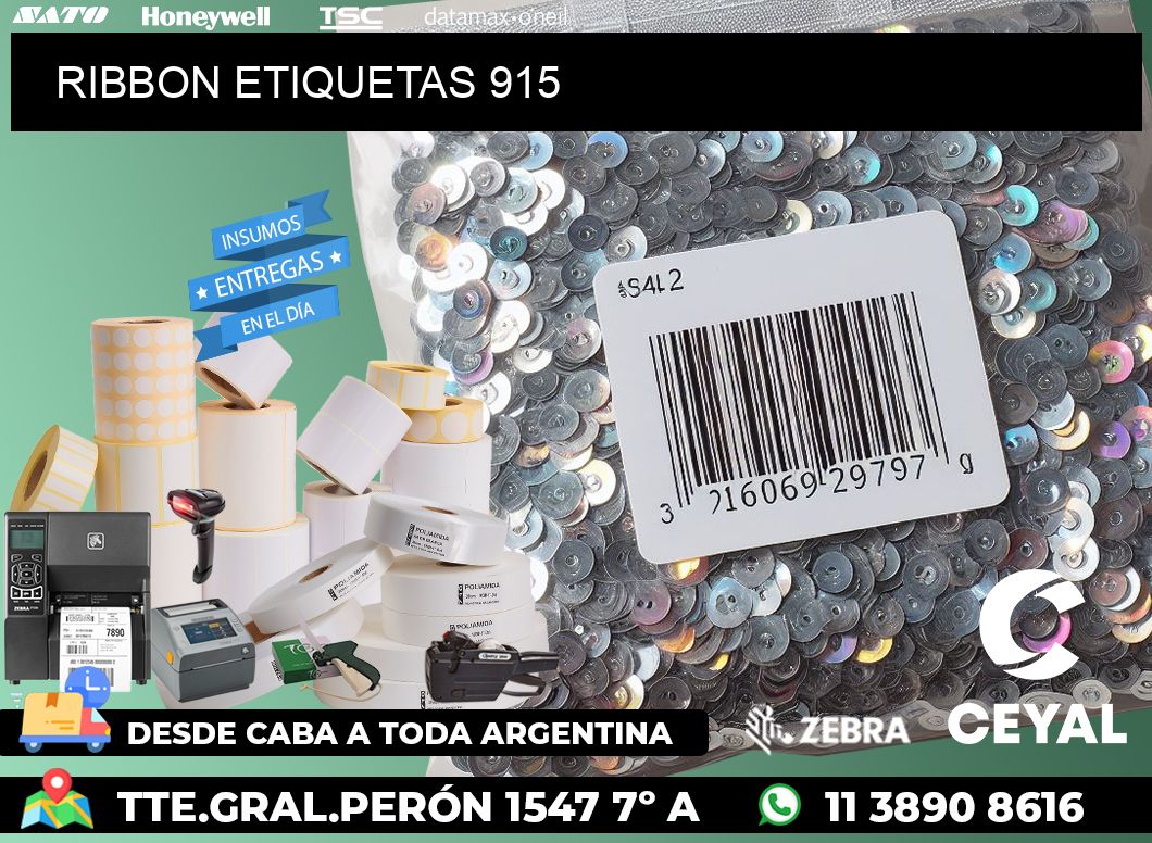 RIBBON ETIQUETAS 915