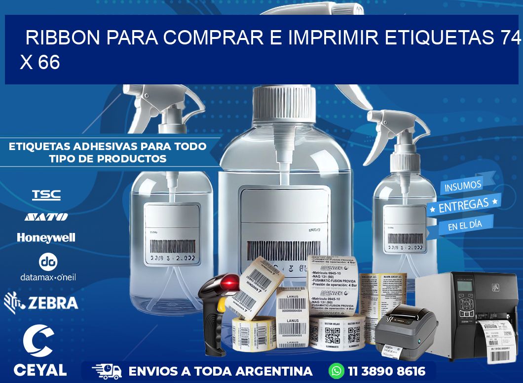 RIBBON PARA COMPRAR E IMPRIMIR ETIQUETAS 74 x 66