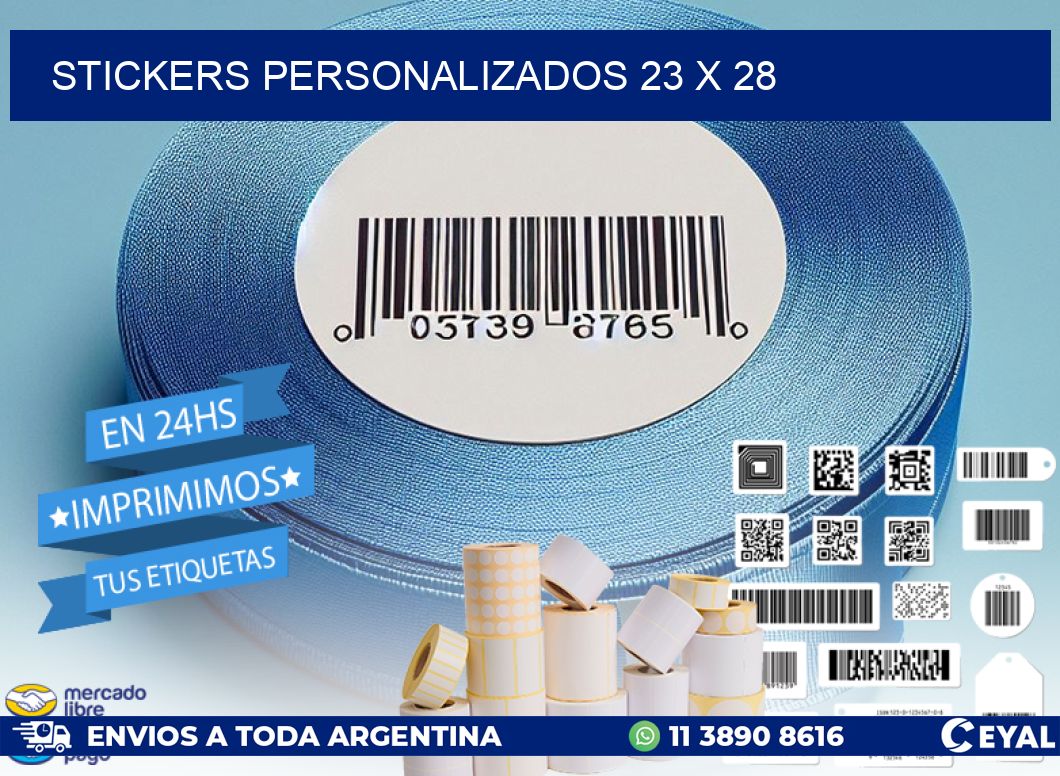 STICKERS PERSONALIZADOS 23 x 28