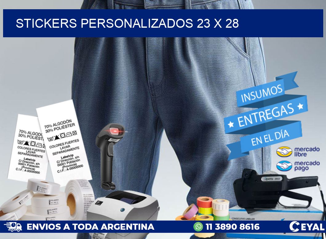 STICKERS PERSONALIZADOS 23 x 28