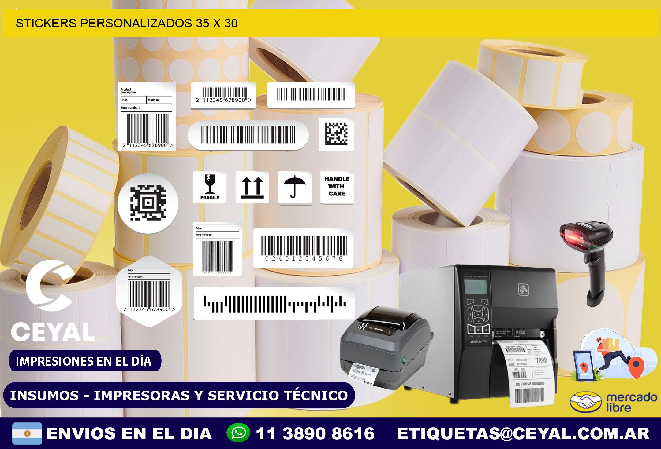 STICKERS PERSONALIZADOS 35 x 30