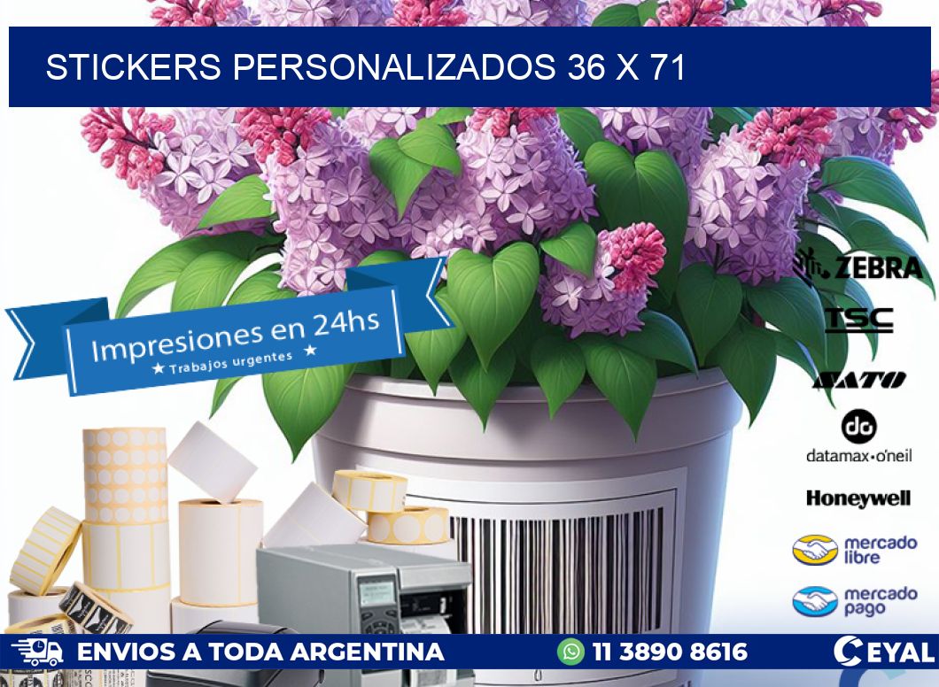 STICKERS PERSONALIZADOS 36 x 71