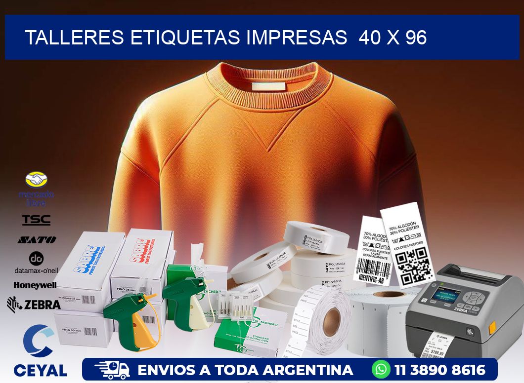 TALLERES ETIQUETAS IMPRESAS 40 x 96
