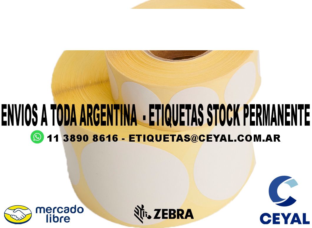 10 ROLLOS  ETIQUETAS DE PAPEL TERMICO 99 x 68 X 1300 UNIDADES
