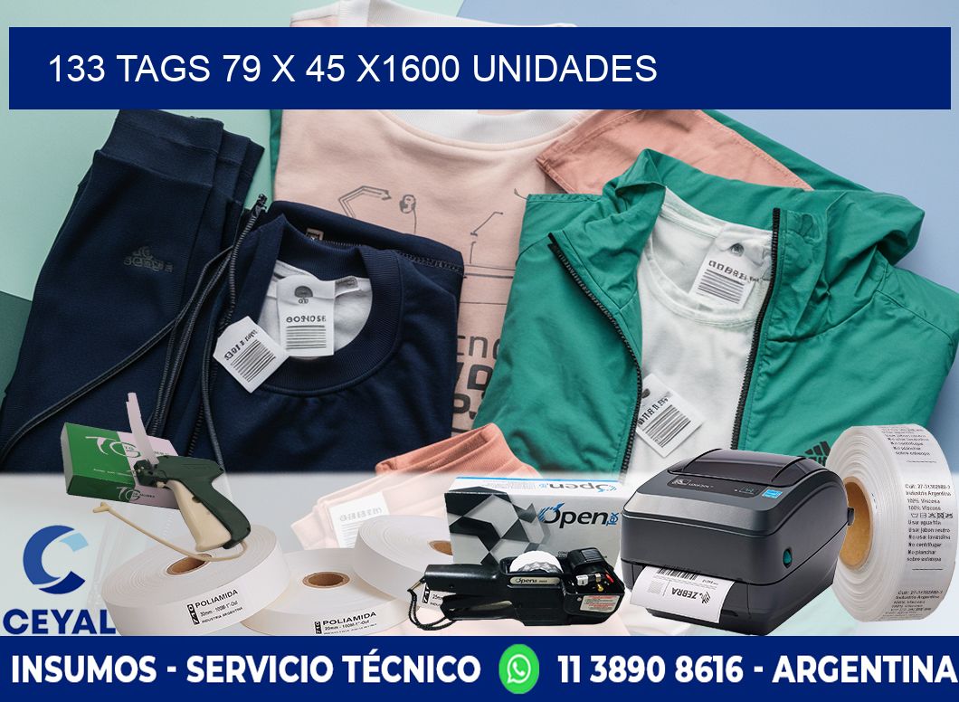 133 TAGS 79 x 45 X1600 UNIDADES