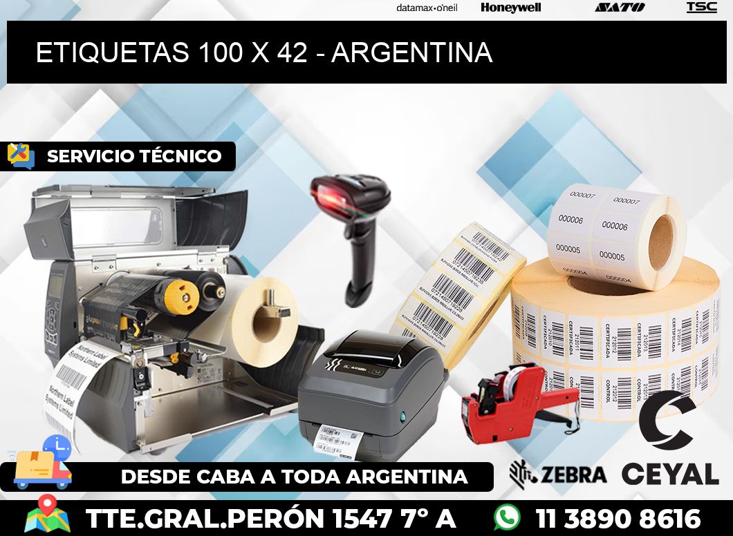 ETIQUETAS 100 x 42 - ARGENTINA