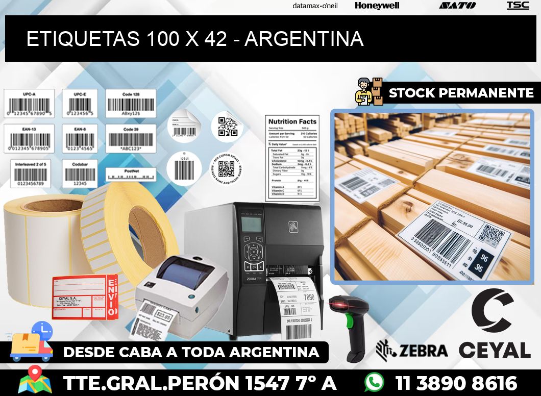 ETIQUETAS 100 x 42 – ARGENTINA