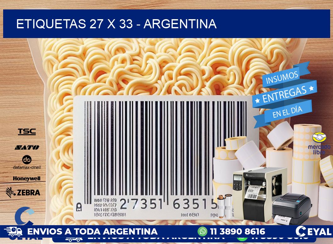 ETIQUETAS 27 x 33 - ARGENTINA
