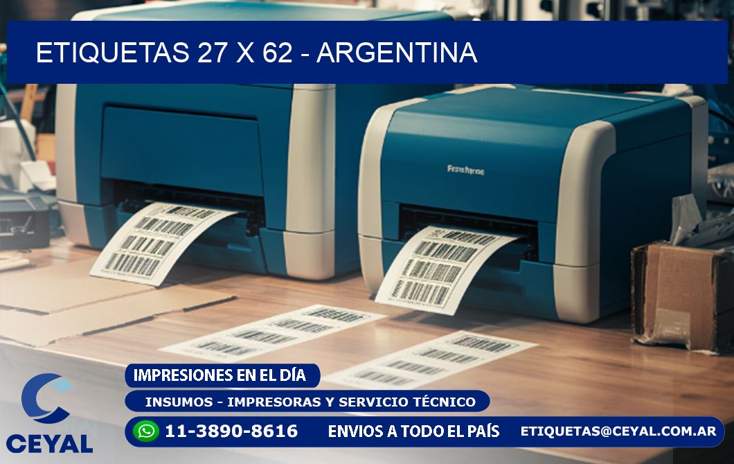 ETIQUETAS 27 x 62 - ARGENTINA