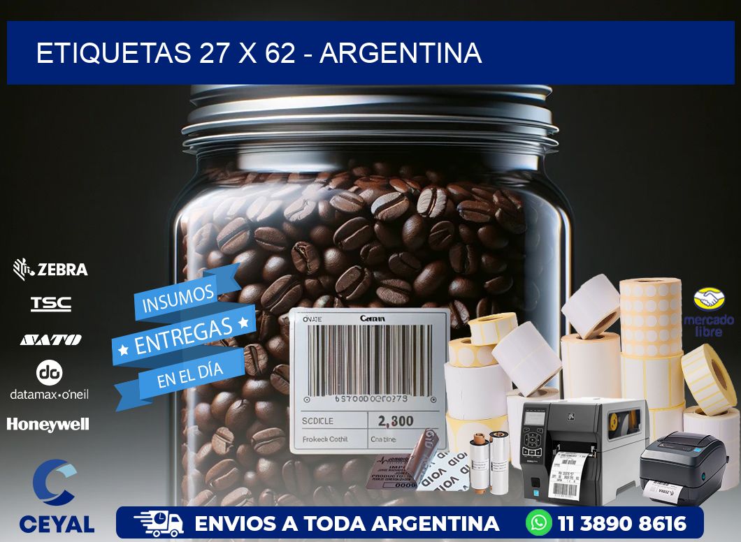 ETIQUETAS 27 x 62 - ARGENTINA