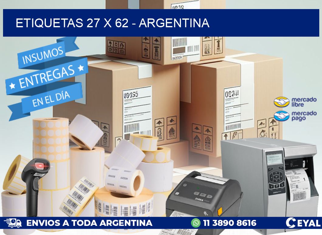 ETIQUETAS 27 x 62 - ARGENTINA