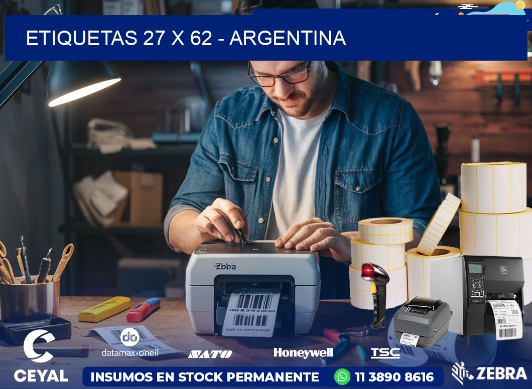 ETIQUETAS 27 x 62 - ARGENTINA