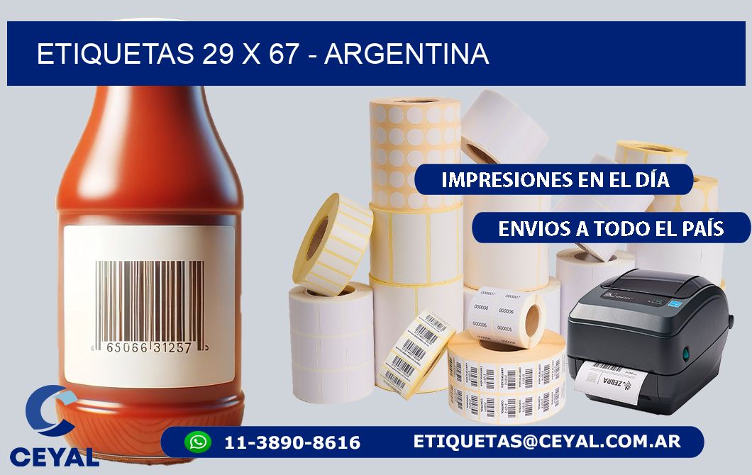 ETIQUETAS 29 x 67 - ARGENTINA