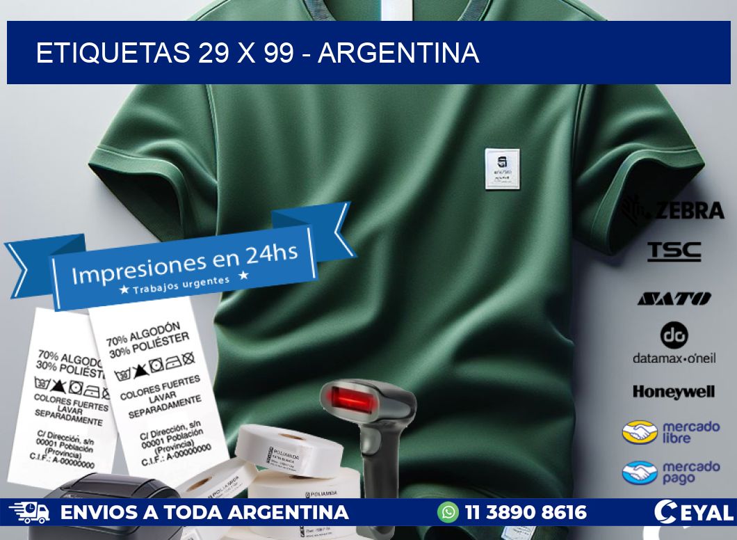 ETIQUETAS 29 x 99 - ARGENTINA