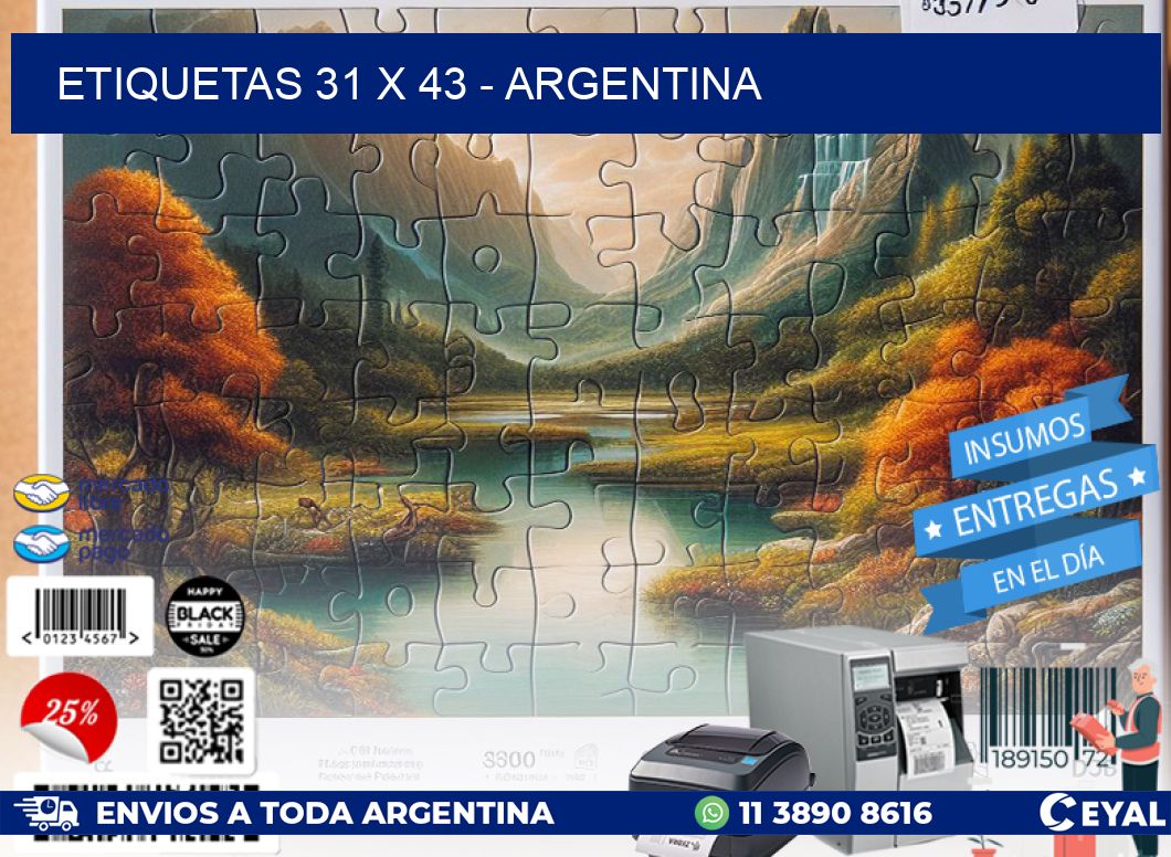 ETIQUETAS 31 x 43 - ARGENTINA