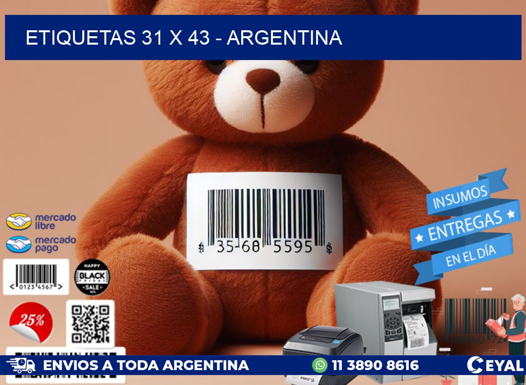 ETIQUETAS 31 x 43 - ARGENTINA