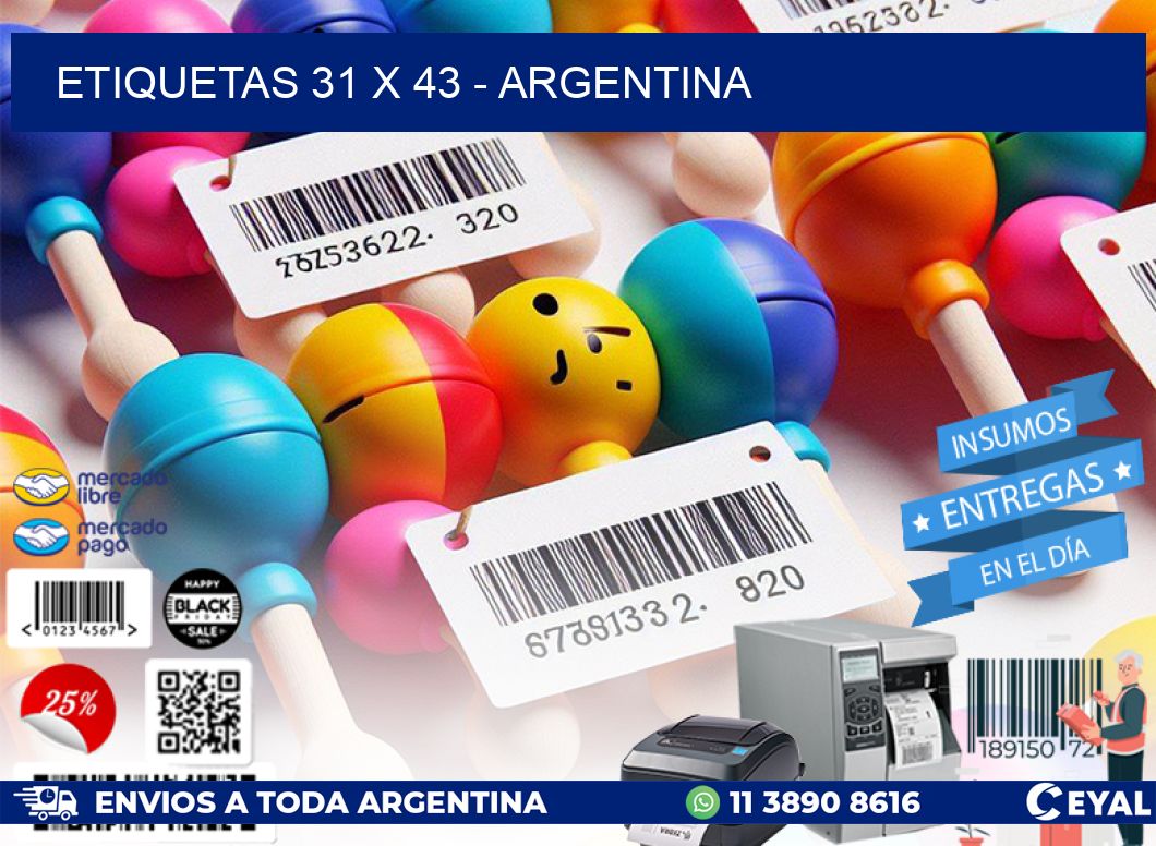 ETIQUETAS 31 x 43 - ARGENTINA