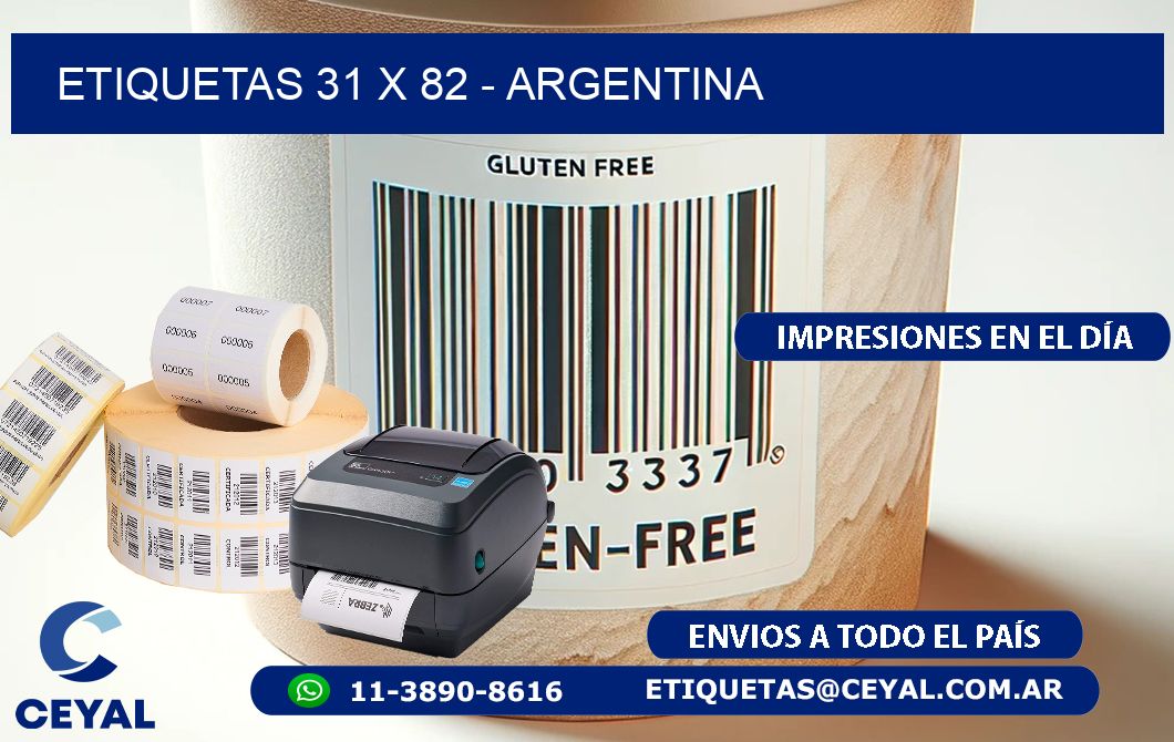 ETIQUETAS 31 x 82 - ARGENTINA
