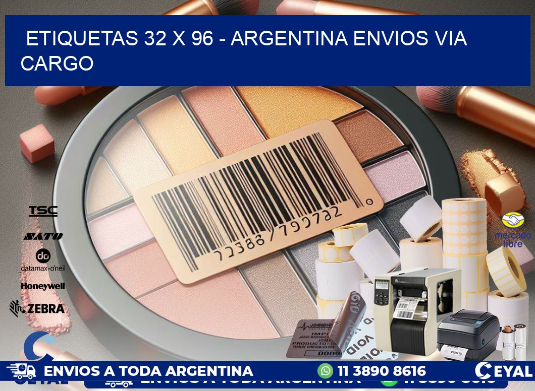 ETIQUETAS 32 x 96 – ARGENTINA ENVIOS VIA CARGO