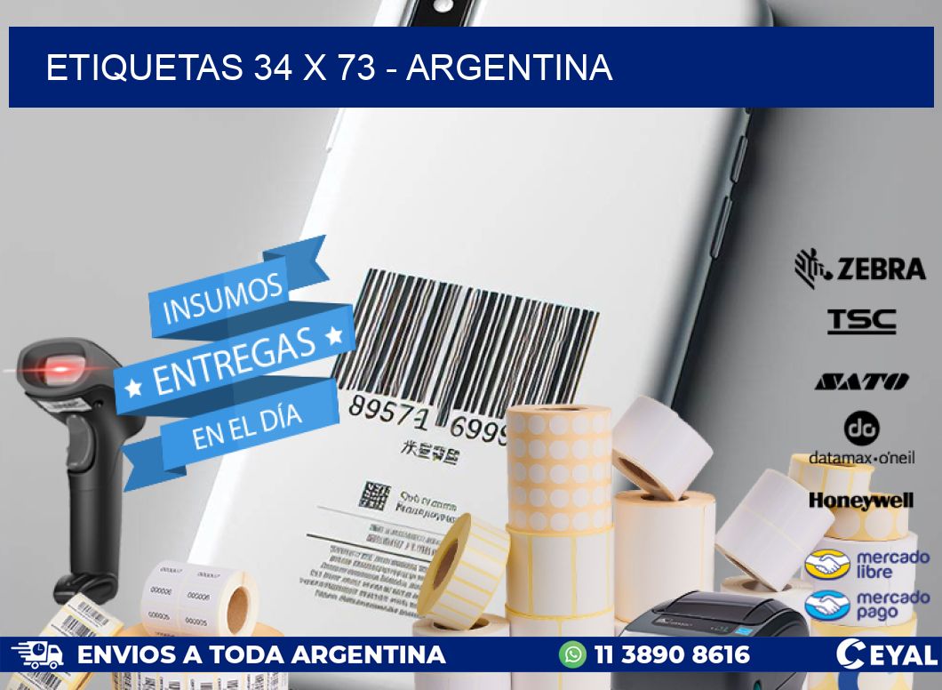 ETIQUETAS 34 x 73 - ARGENTINA