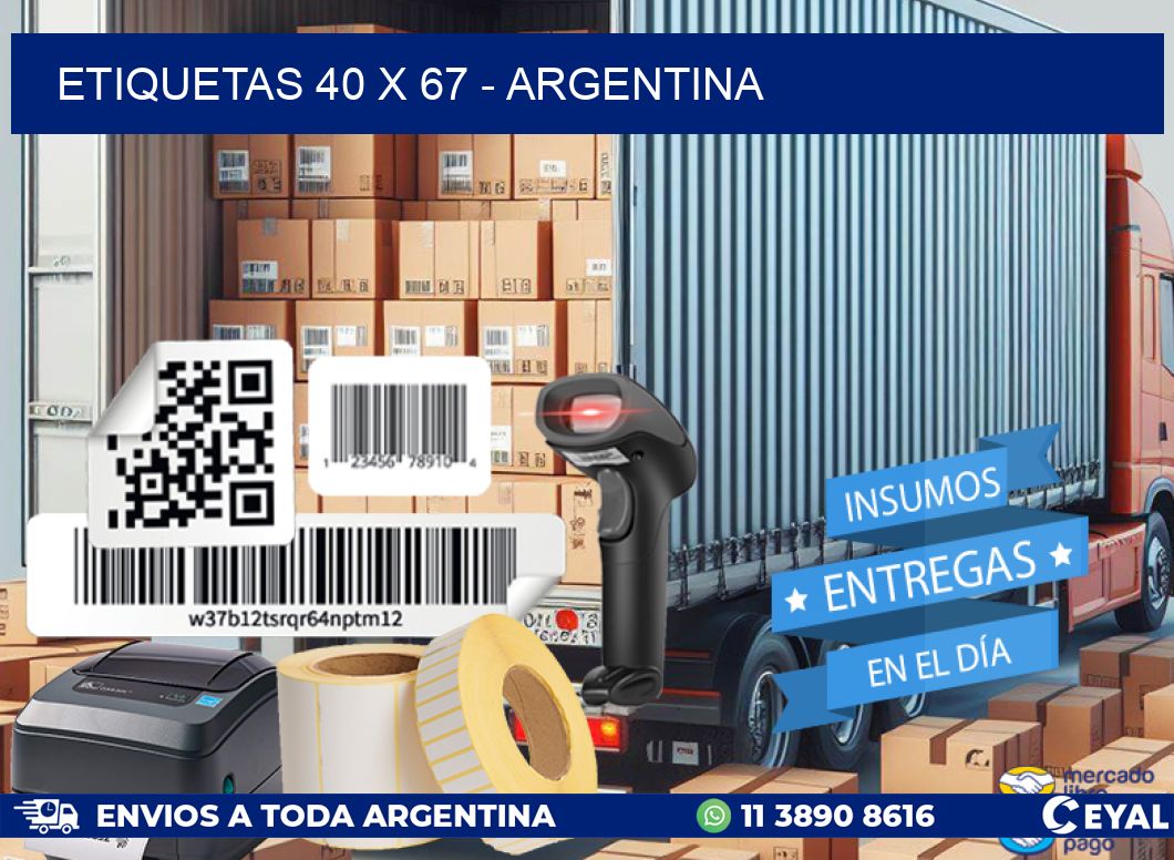 ETIQUETAS 40 x 67 - ARGENTINA