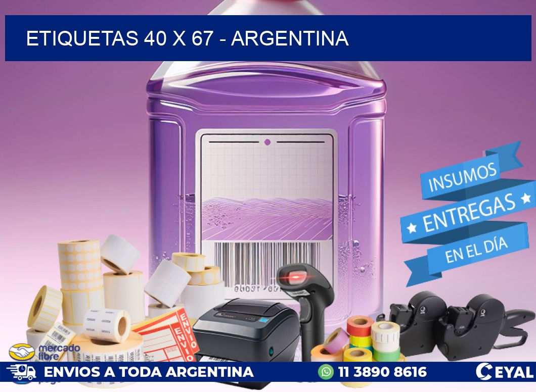 ETIQUETAS 40 x 67 - ARGENTINA