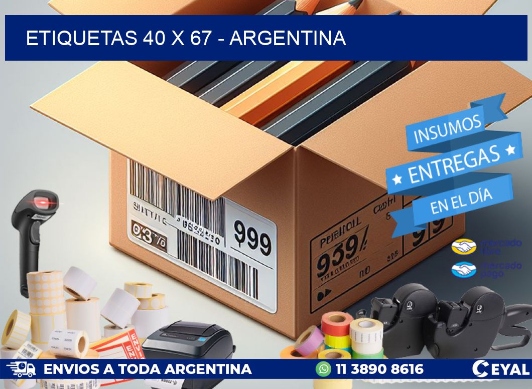 ETIQUETAS 40 x 67 - ARGENTINA