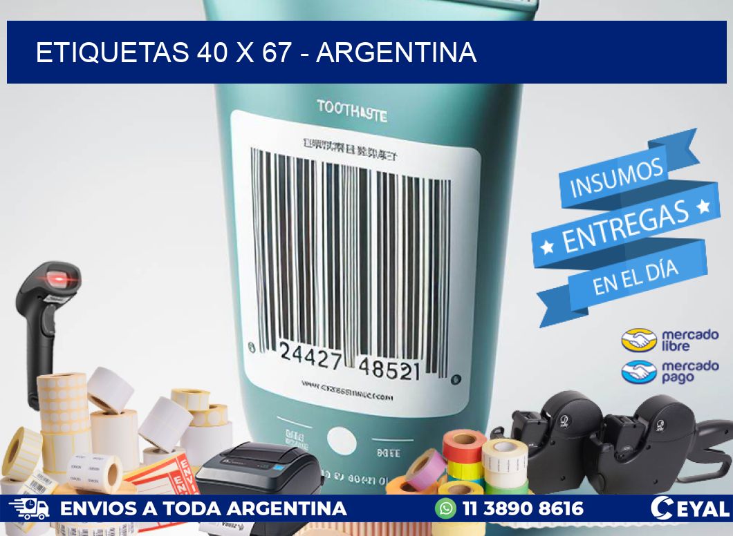 ETIQUETAS 40 x 67 - ARGENTINA