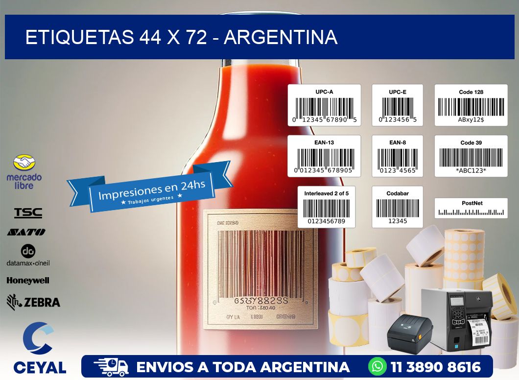 ETIQUETAS 44 x 72 - ARGENTINA