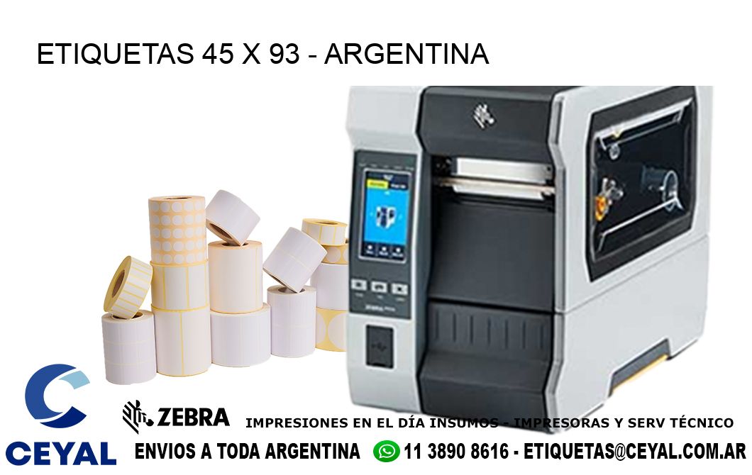 ETIQUETAS 45 x 93 - ARGENTINA