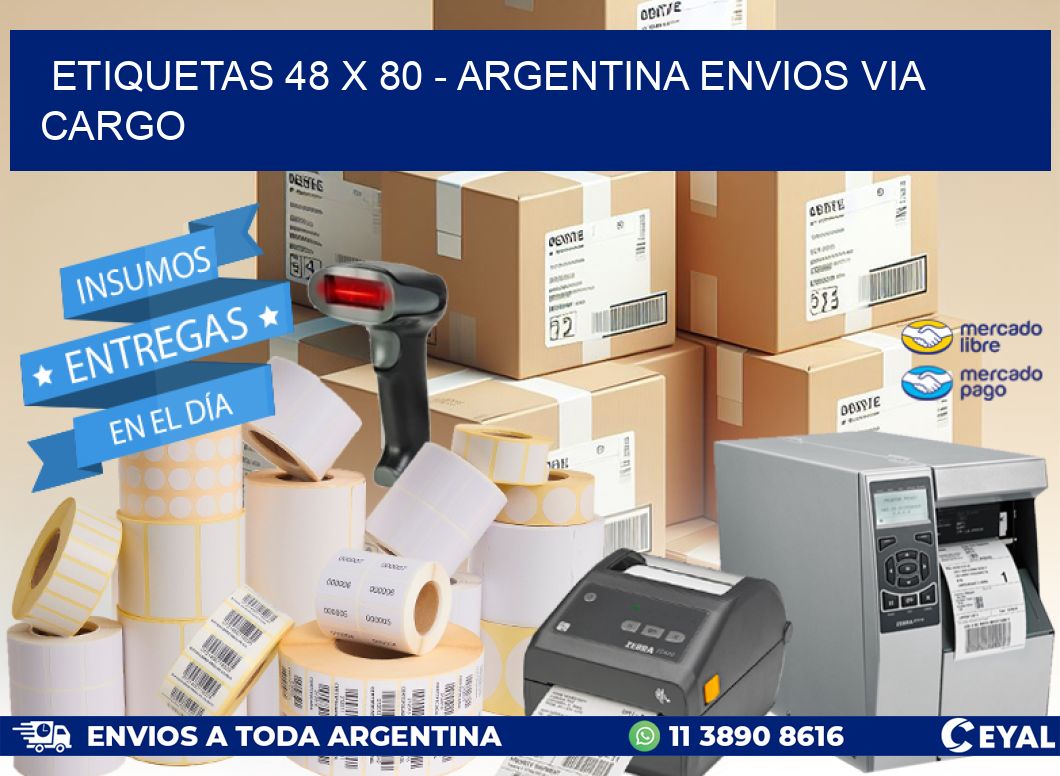 ETIQUETAS 48 x 80 – ARGENTINA ENVIOS VIA CARGO