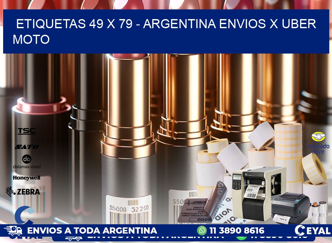 ETIQUETAS 49 x 79 – ARGENTINA ENVIOS X UBER MOTO