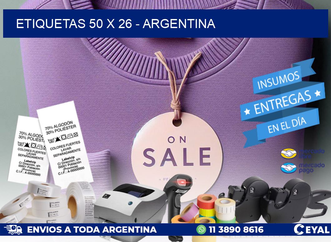 ETIQUETAS 50 x 26 - ARGENTINA