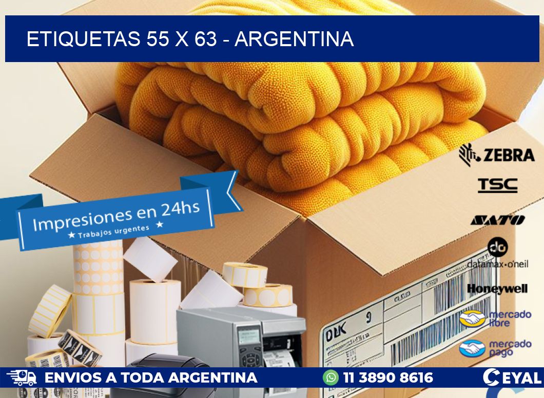 ETIQUETAS 55 x 63 - ARGENTINA