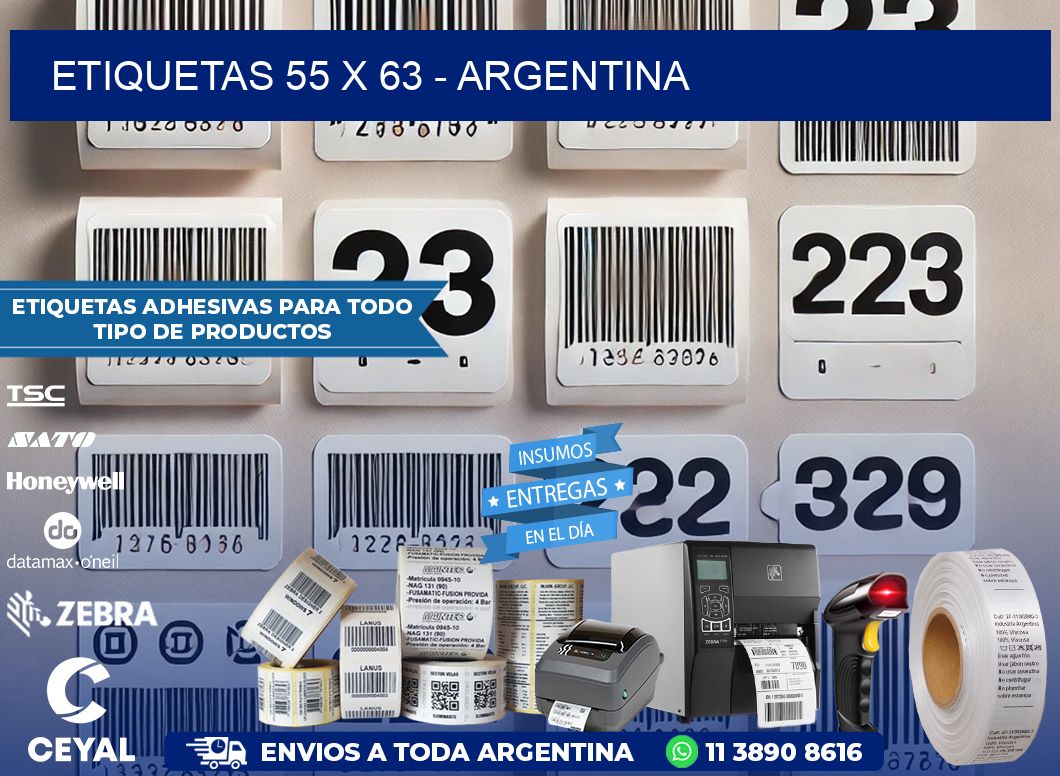 ETIQUETAS 55 x 63 - ARGENTINA