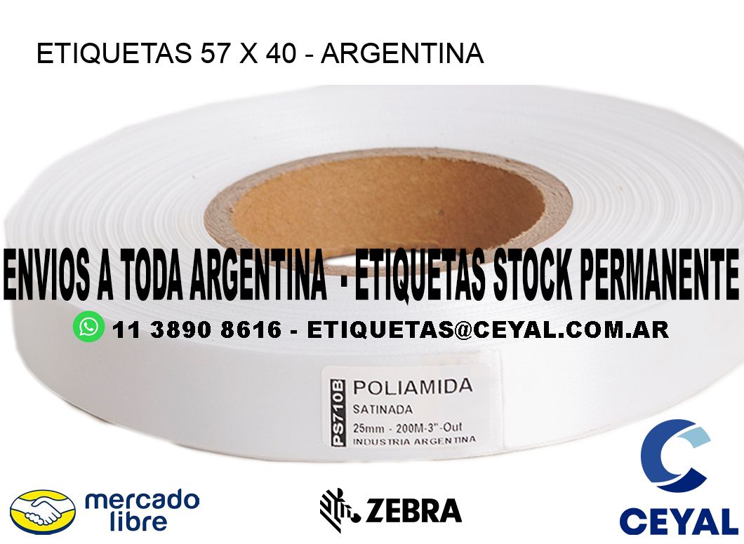 ETIQUETAS 57 x 40 - ARGENTINA