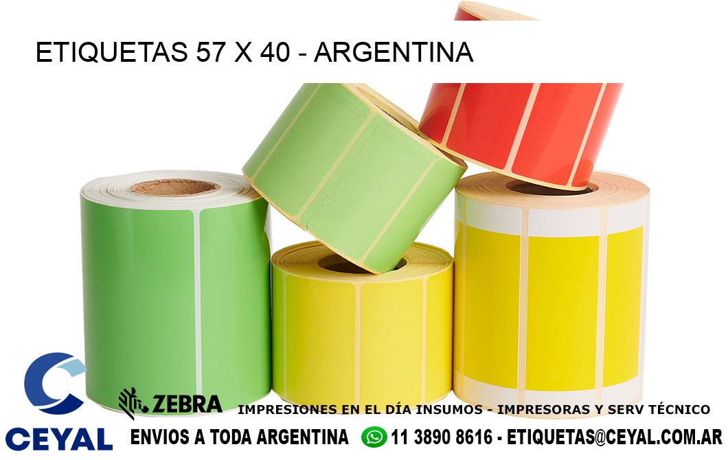 ETIQUETAS 57 x 40 - ARGENTINA