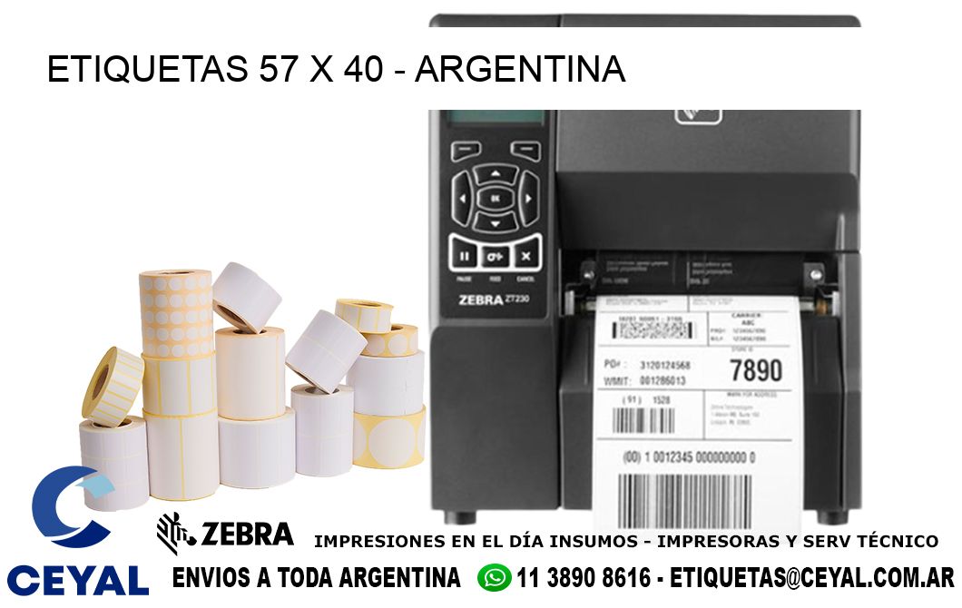 ETIQUETAS 57 x 40 - ARGENTINA